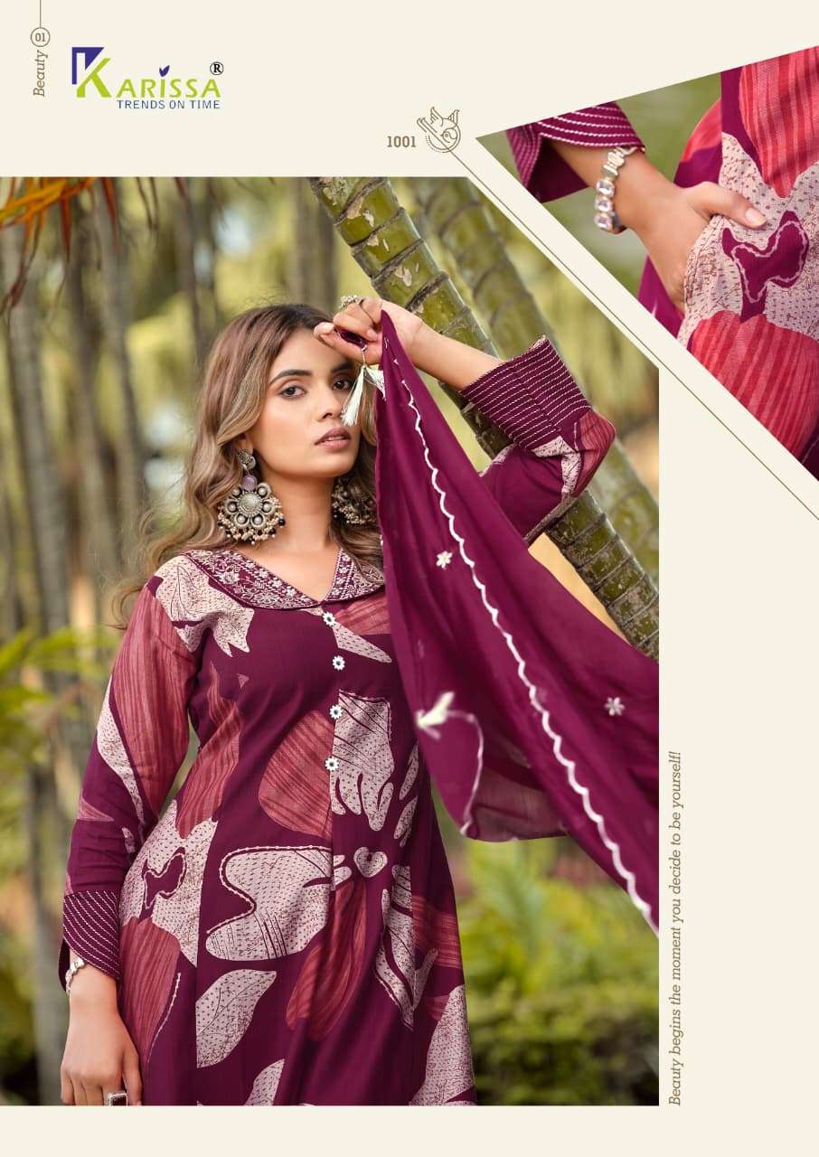 Karissa Kalki Premium Vatican Foil Kurti Pant Dupatta Set