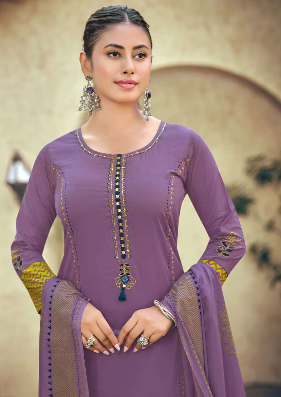 Karissa Kanika Bombay Cotton Kurti Pant Dupatta Set - Amrah Wholesale