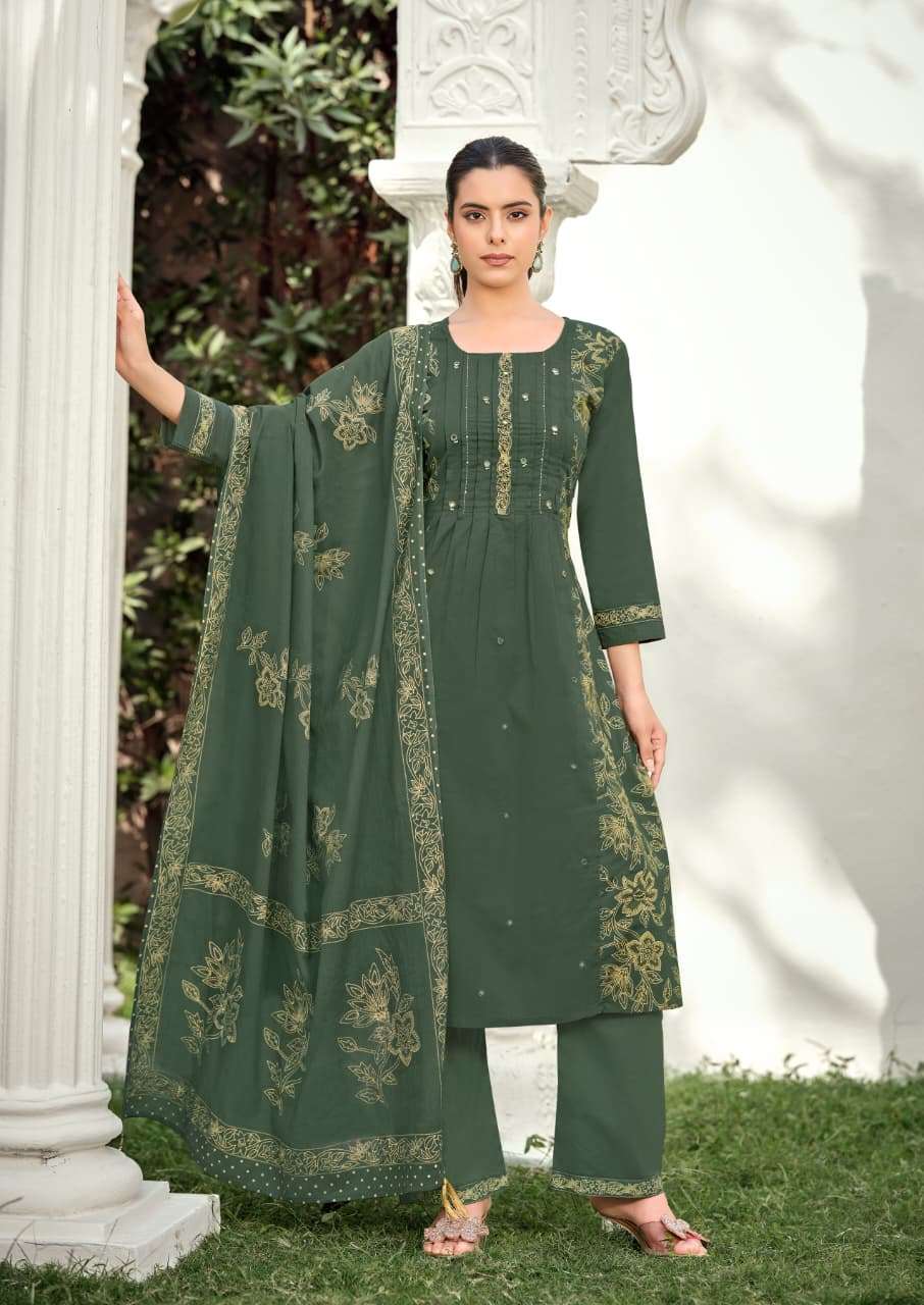 Karissa Mannat Cotton Embroidery Punjabi Dress Set - Amrah Wholesale