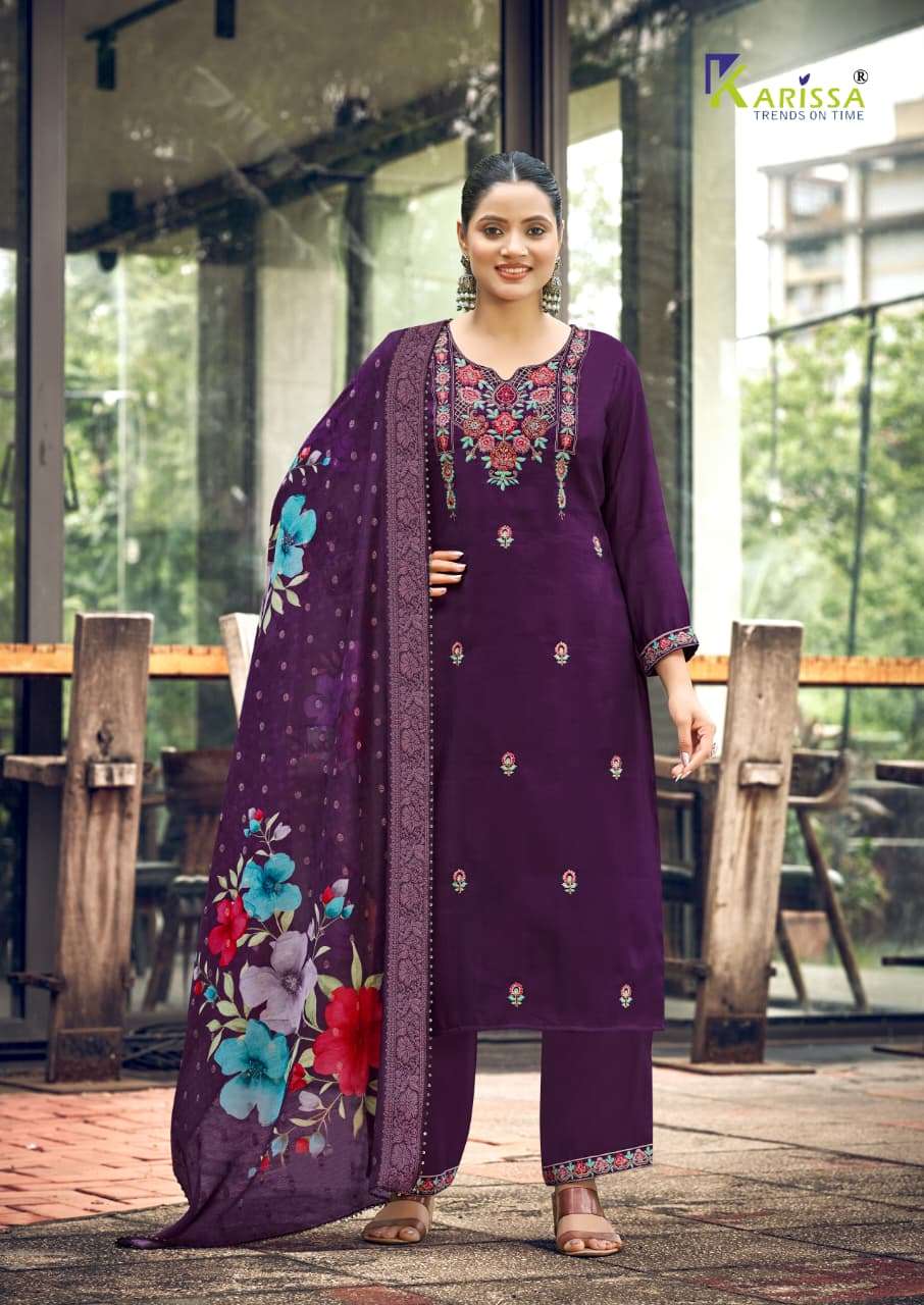 Karissa Nora Vol 5 Fancy Viscose Hand Khatli Work Dress - Amrah Wholesale
