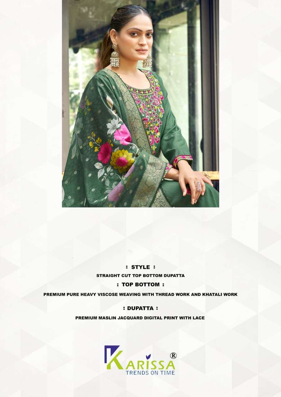 Karissa Nora Vol 5 Fancy Viscose Hand Khatli Work Dress - Amrah Wholesale