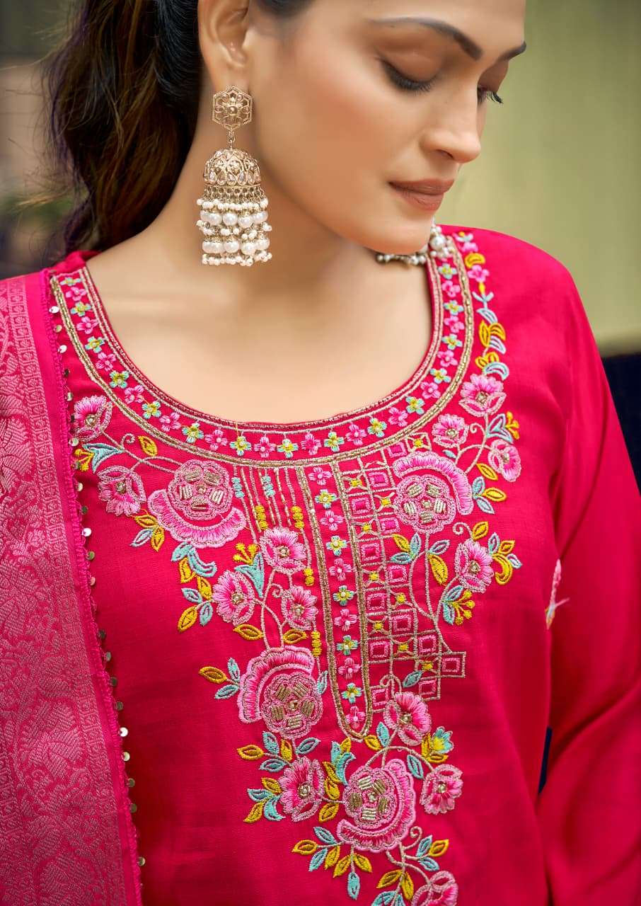 Karissa Nora Vol 5 Fancy Viscose Hand Khatli Work Dress - Amrah Wholesale