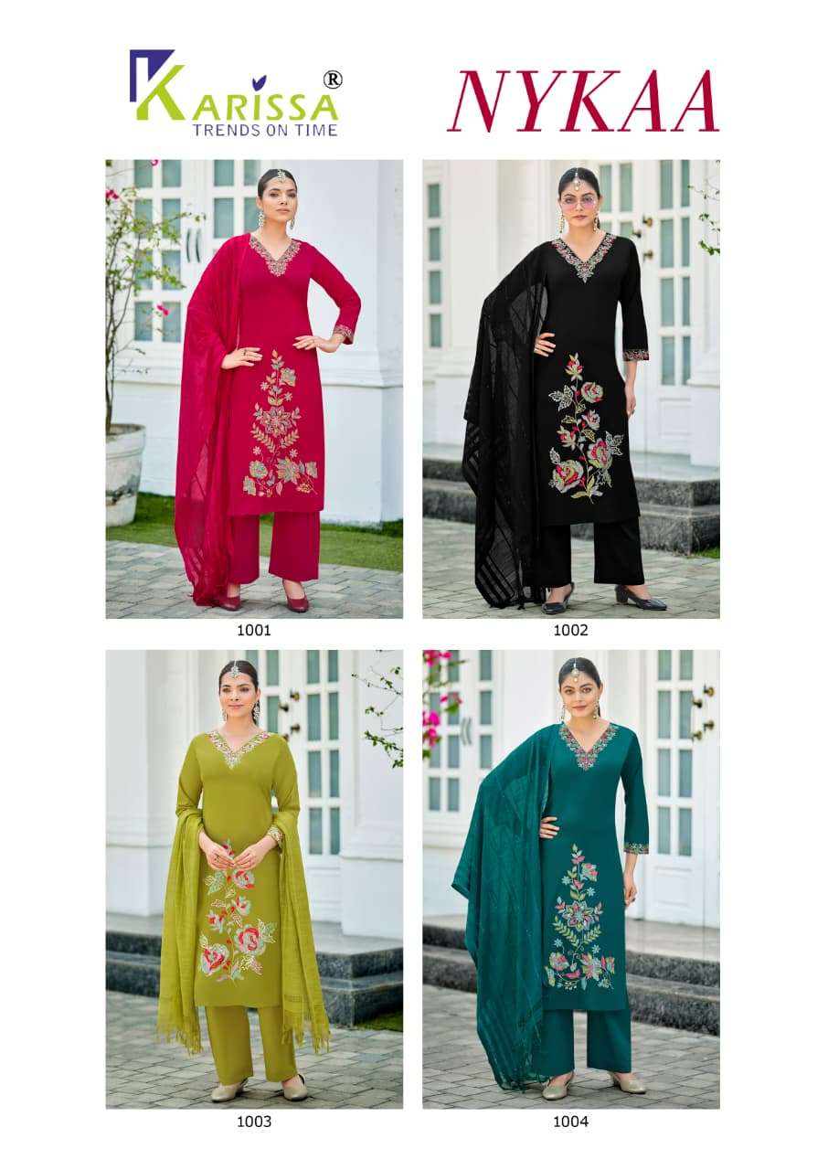 Karissa Nykaa 1001 To 1004 Series Cotton Salwar Suit Set