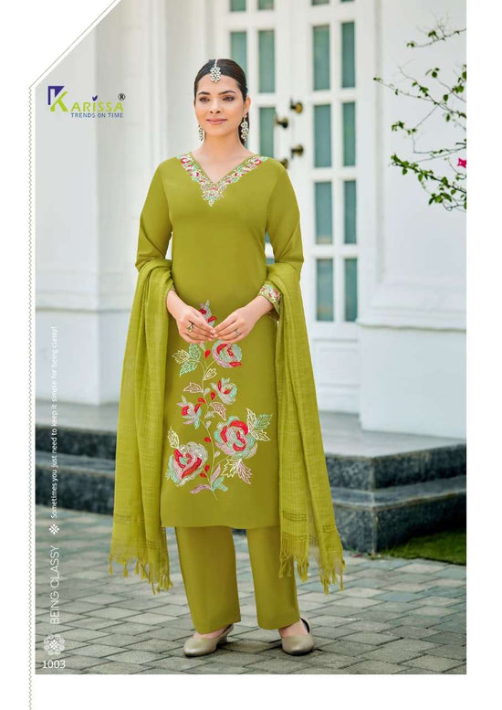 Karissa Nykaa 1001 To 1004 Series Cotton Salwar Suit Set
