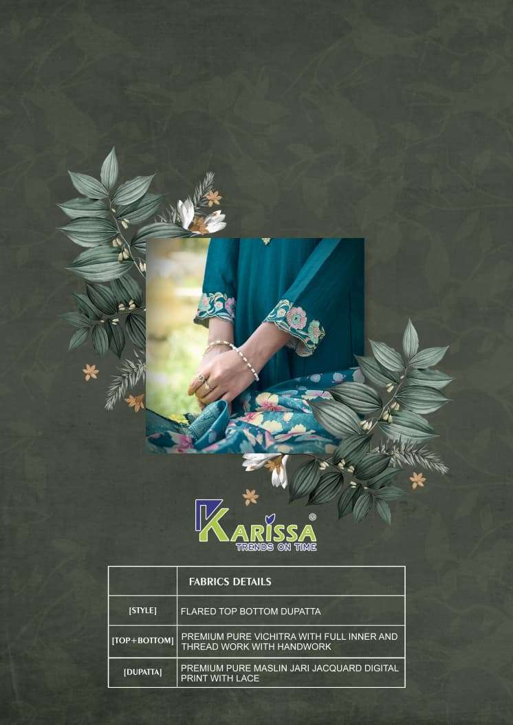 Karissa Satrangi Vichitra Silk Dress Material - Amrah Wholesale