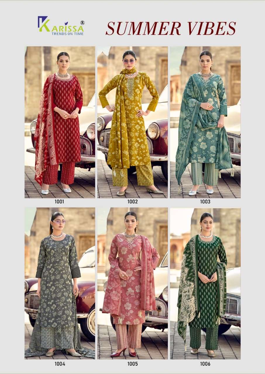 Karissa Summer Vibes Premium Cotton Stitched Salwar Suit Set - Amrah Wholesale