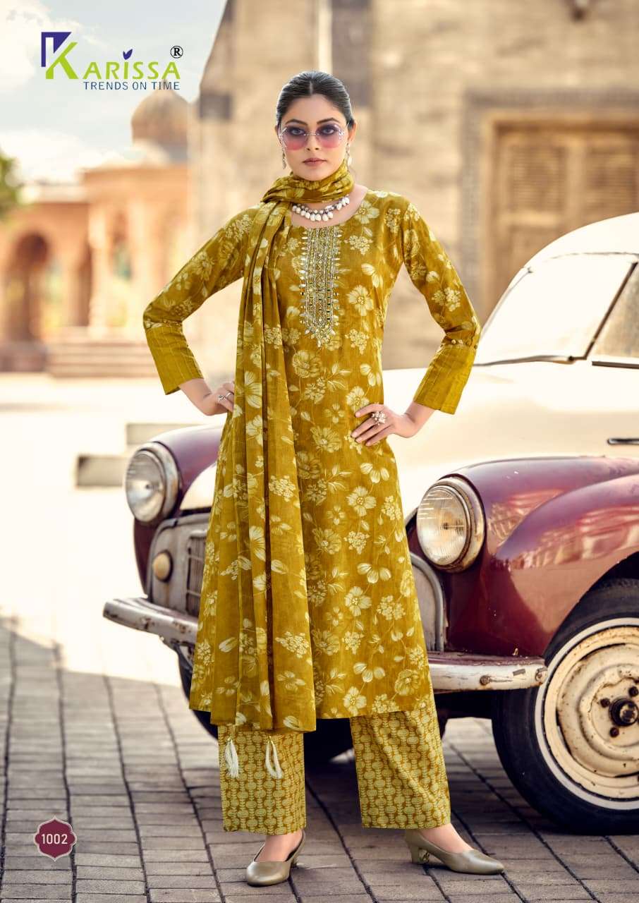 Karissa Summer Vibes Premium Cotton Stitched Salwar Suit Set - Amrah Wholesale