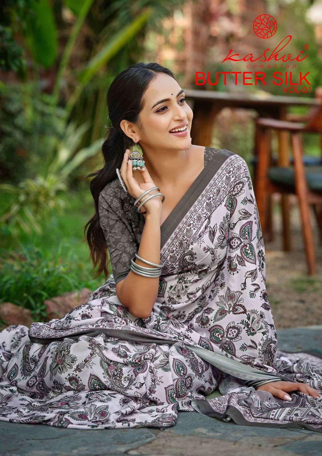 Kashvi Creation Butter Silk Vol 1 Silk Crepe Saree