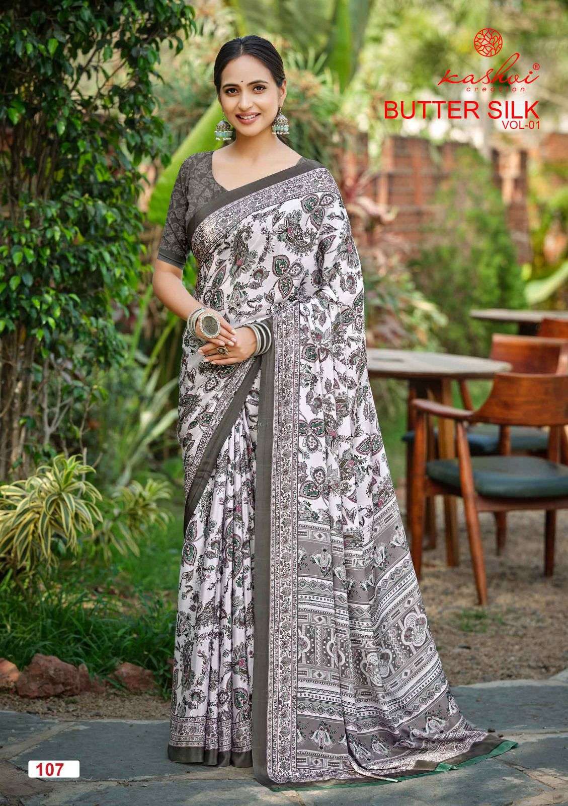 Kashvi Creation Butter Silk Vol 1 Silk Crepe Saree