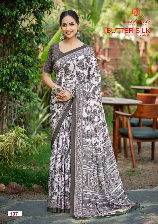 Kashvi Creation Butter Silk Vol 1 Silk Crepe Saree