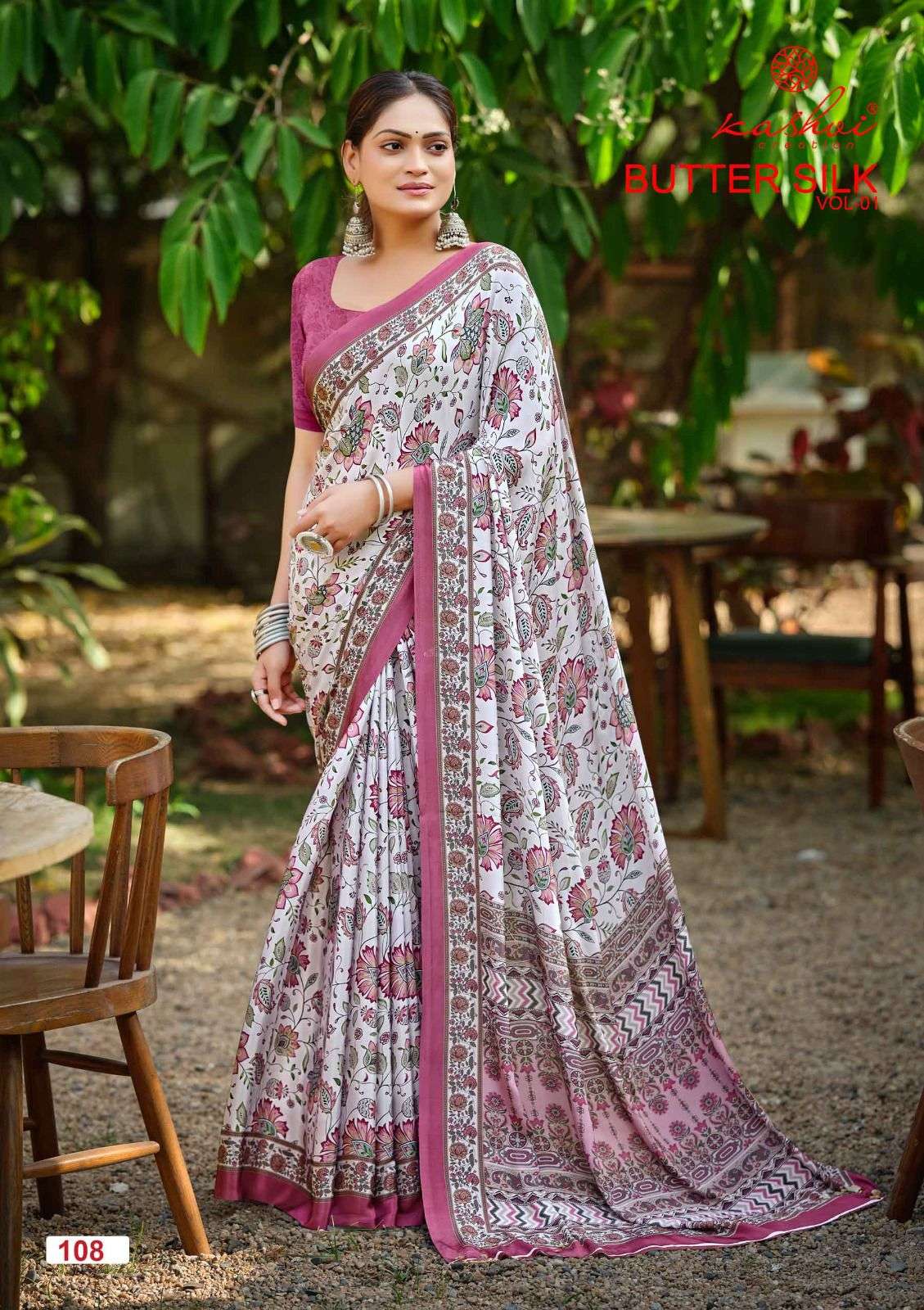 Kashvi Creation Butter Silk Vol 1 Silk Crepe Saree