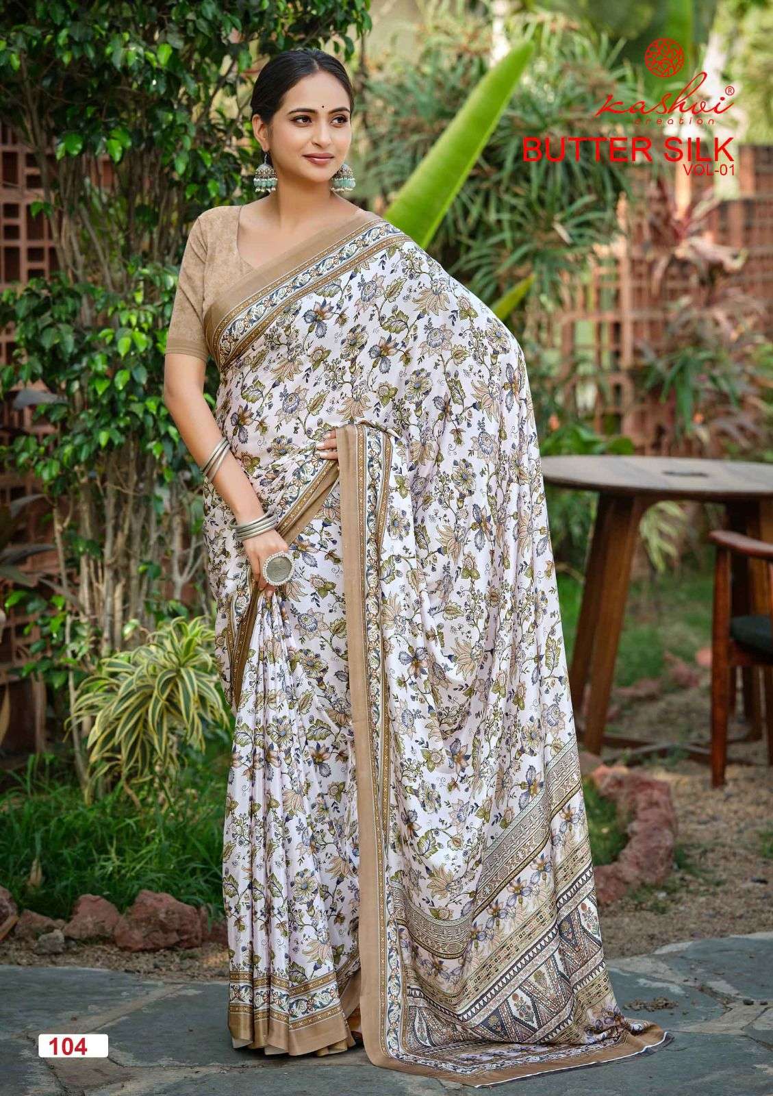Kashvi Creation Butter Silk Vol 1 Silk Crepe Saree