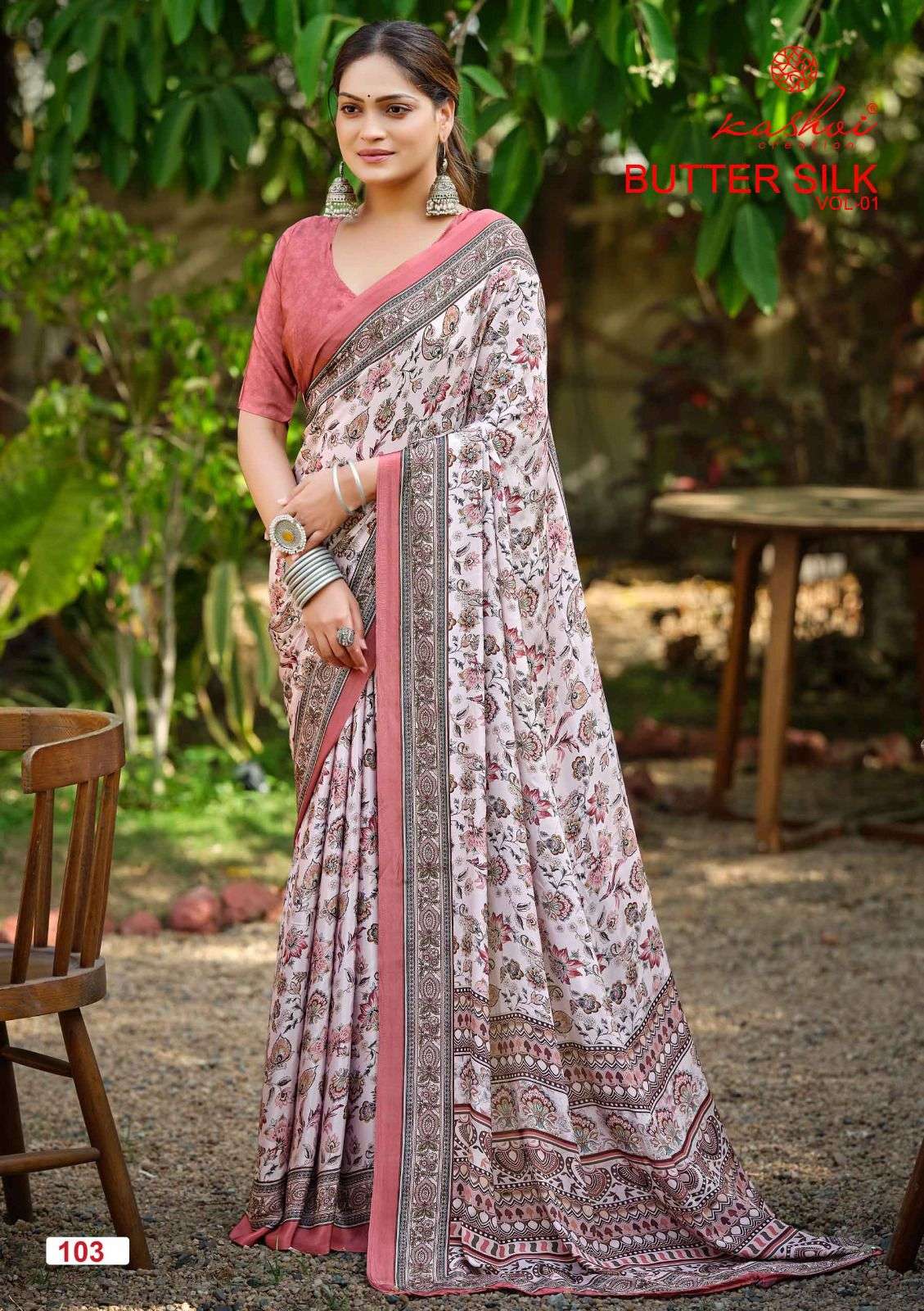 Kashvi Creation Butter Silk Vol 1 Silk Crepe Saree