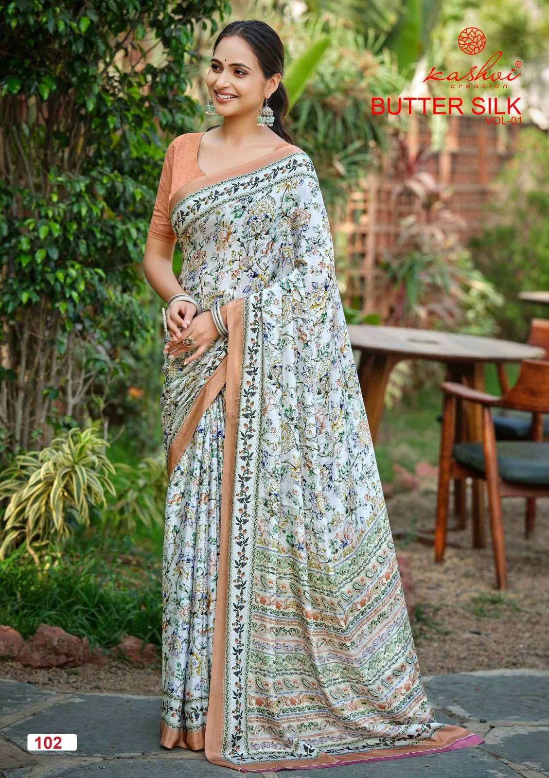 Kashvi Creation Butter Silk Vol 1 Silk Crepe Saree