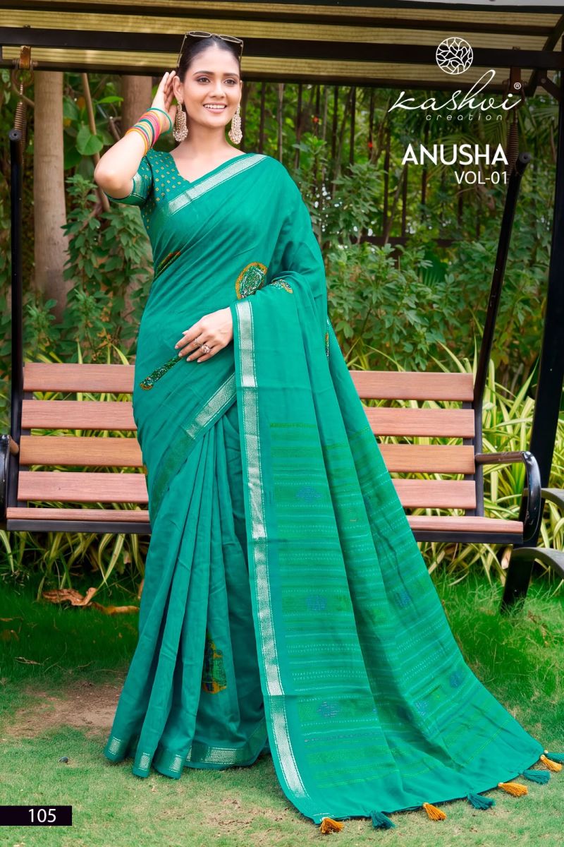 Kashvi Creation Kashvi Anusha Vol 1 Viscose Satin Saree
