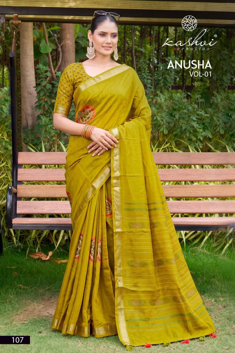 Kashvi Creation Kashvi Anusha Vol 1 Viscose Satin Saree