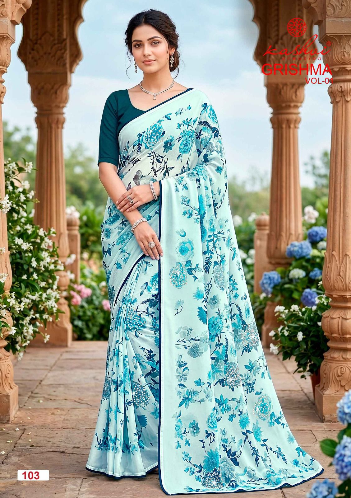 Kashvi Creation Kashvi Garishma Vol 1 Georgette Saree - Amrah Wholesale