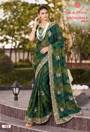 Kashvi Creation Kashvi Madhubala Vol 1 Chiffon Saree