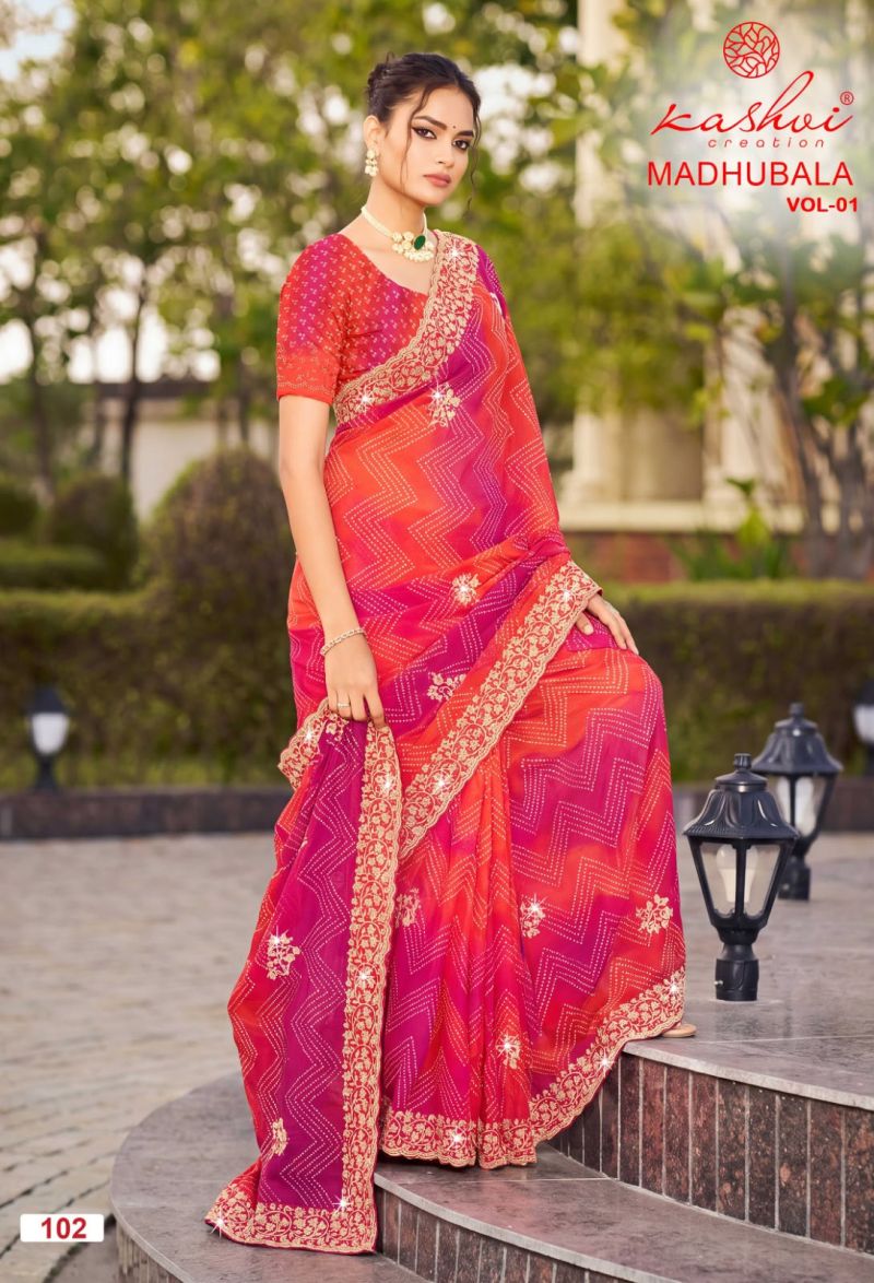 Kashvi Creation Kashvi Madhubala Vol 1 Chiffon Saree