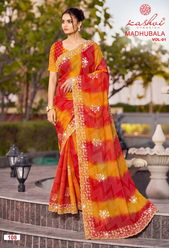 Kashvi Creation Kashvi Madhubala Vol 1 Chiffon Saree