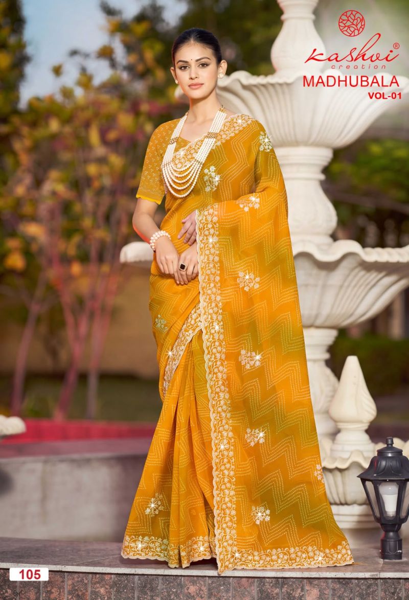 Kashvi Creation Kashvi Madhubala Vol 1 Chiffon Saree