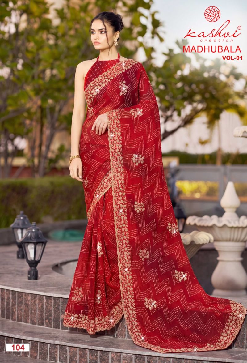 Kashvi Creation Kashvi Madhubala Vol 1 Chiffon Saree