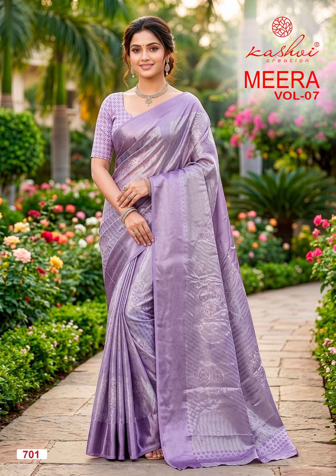 Kashvi Creation Kashvi Meera Vol 7 Brasso Saree - Amrah Wholesale