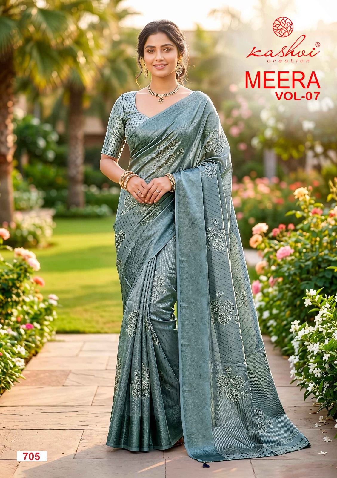 Kashvi Creation Kashvi Meera Vol 7 Brasso Saree - Amrah Wholesale