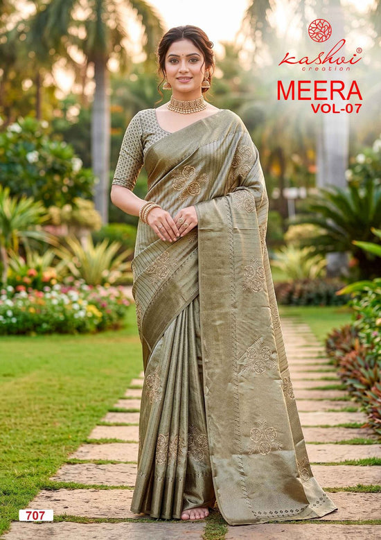 Kashvi Creation Kashvi Meera Vol 7 Brasso Saree - Amrah Wholesale