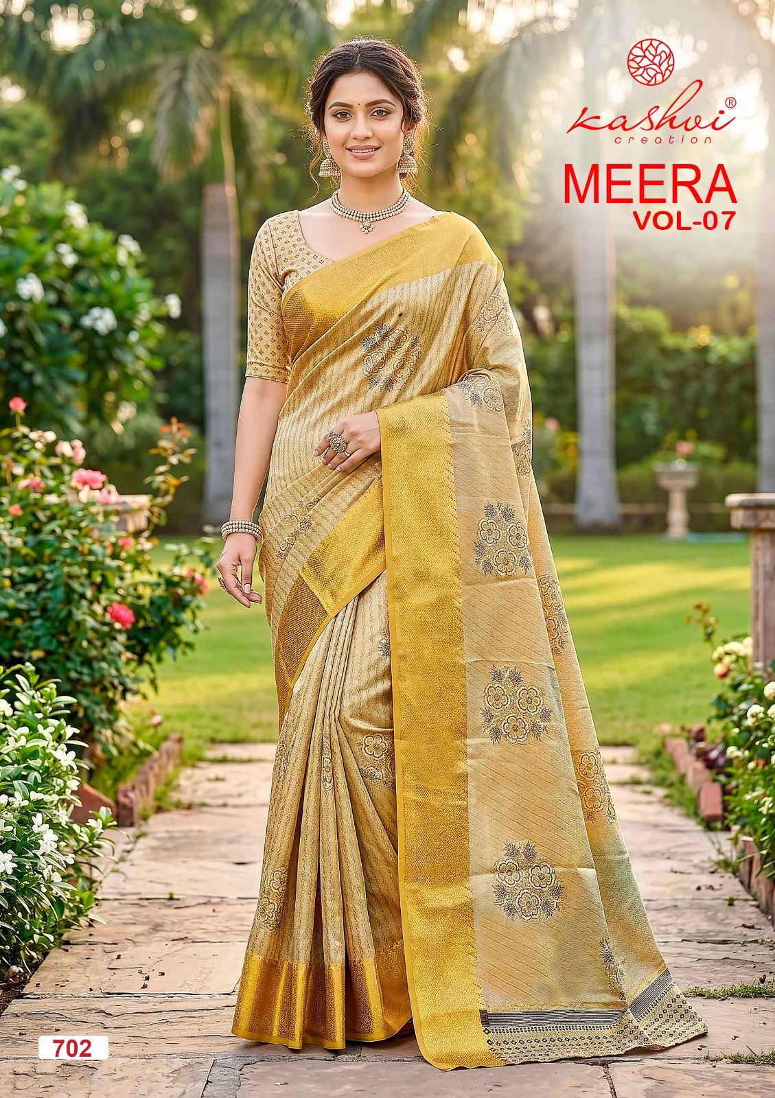 Kashvi Creation Kashvi Meera Vol 7 Brasso Saree - Amrah Wholesale
