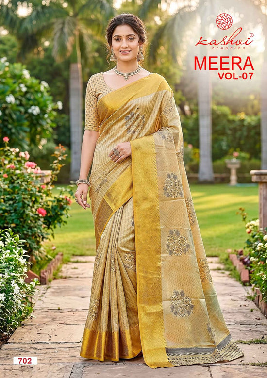 Kashvi Creation Kashvi Meera Vol 7 Brasso Saree - Amrah Wholesale