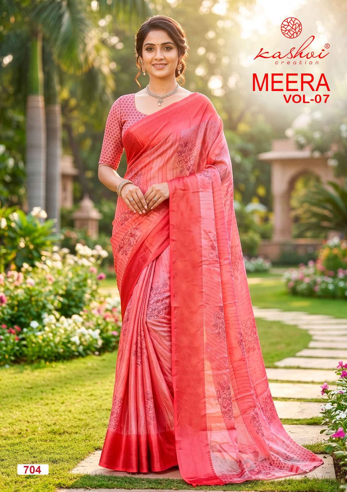 Kashvi Creation Kashvi Meera Vol 7 Brasso Saree - Amrah Wholesale