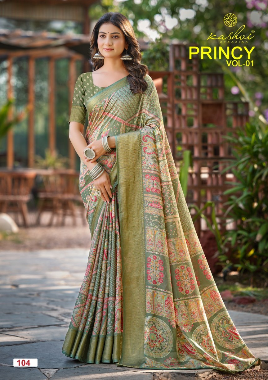 Kashvi Creation Kashvi Princy Vol 1 Dola Silk Saree - Amrah Wholesale