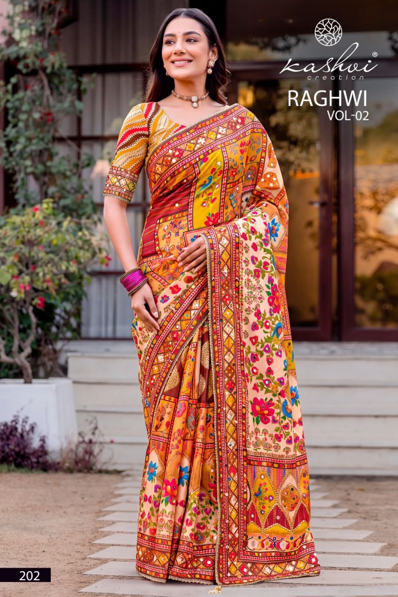 Kashvi Creation Kashvi Raghwi Vol 2 Chinon Saree