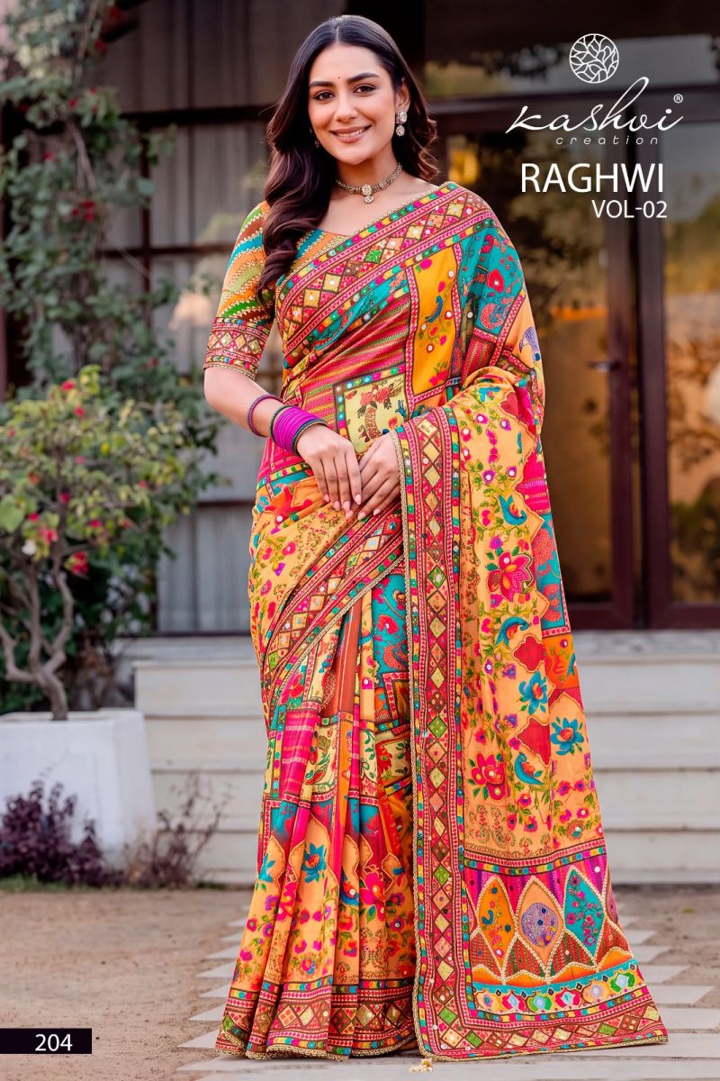Kashvi Creation Kashvi Raghwi Vol 2 Chinon Saree