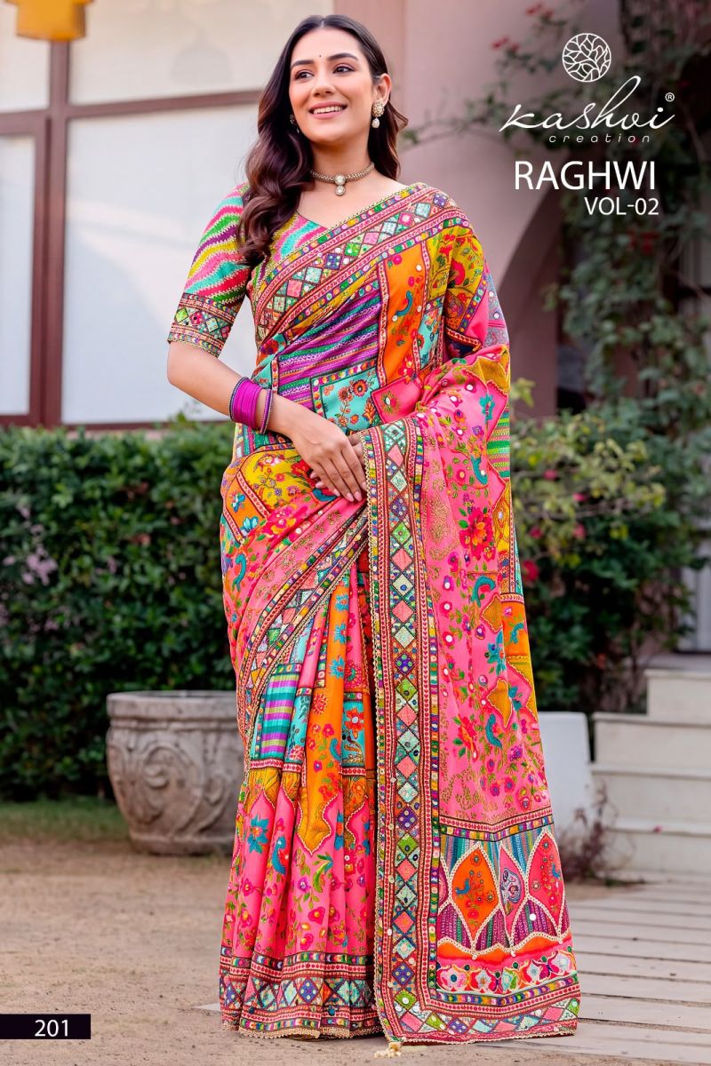 Kashvi Creation Kashvi Raghwi Vol 2 Chinon Saree