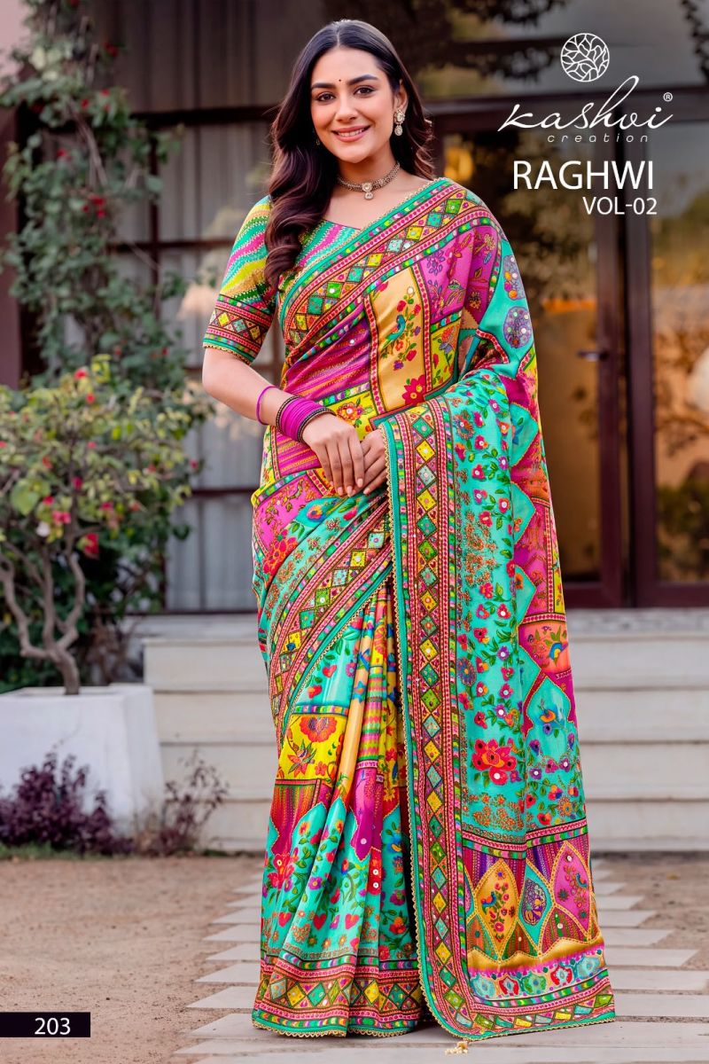 Kashvi Creation Kashvi Raghwi Vol 2 Chinon Saree