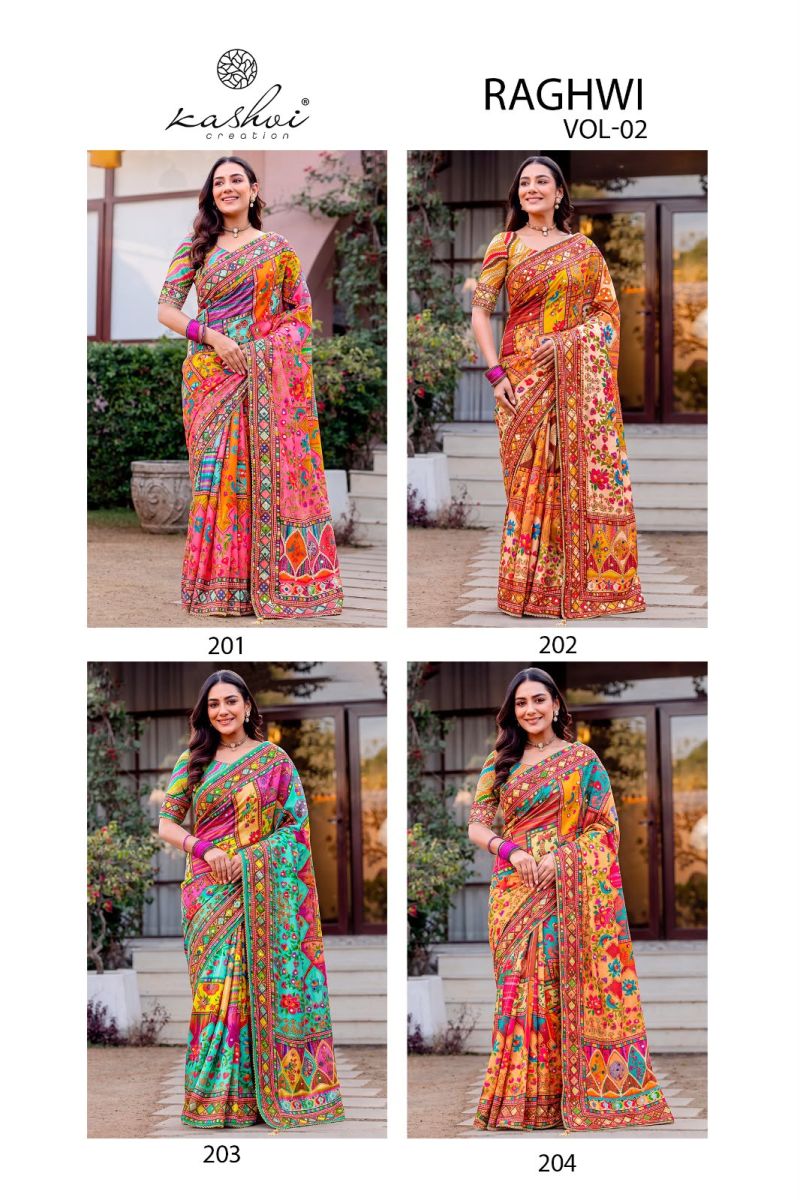 Kashvi Creation Kashvi Raghwi Vol 2 Chinon Saree