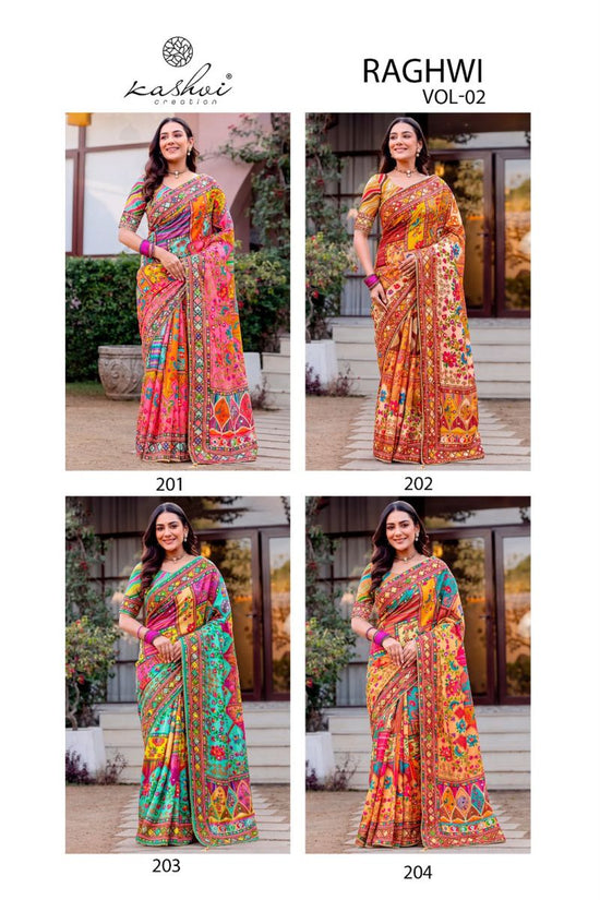 Kashvi Creation Kashvi Raghwi Vol 2 Chinon Saree