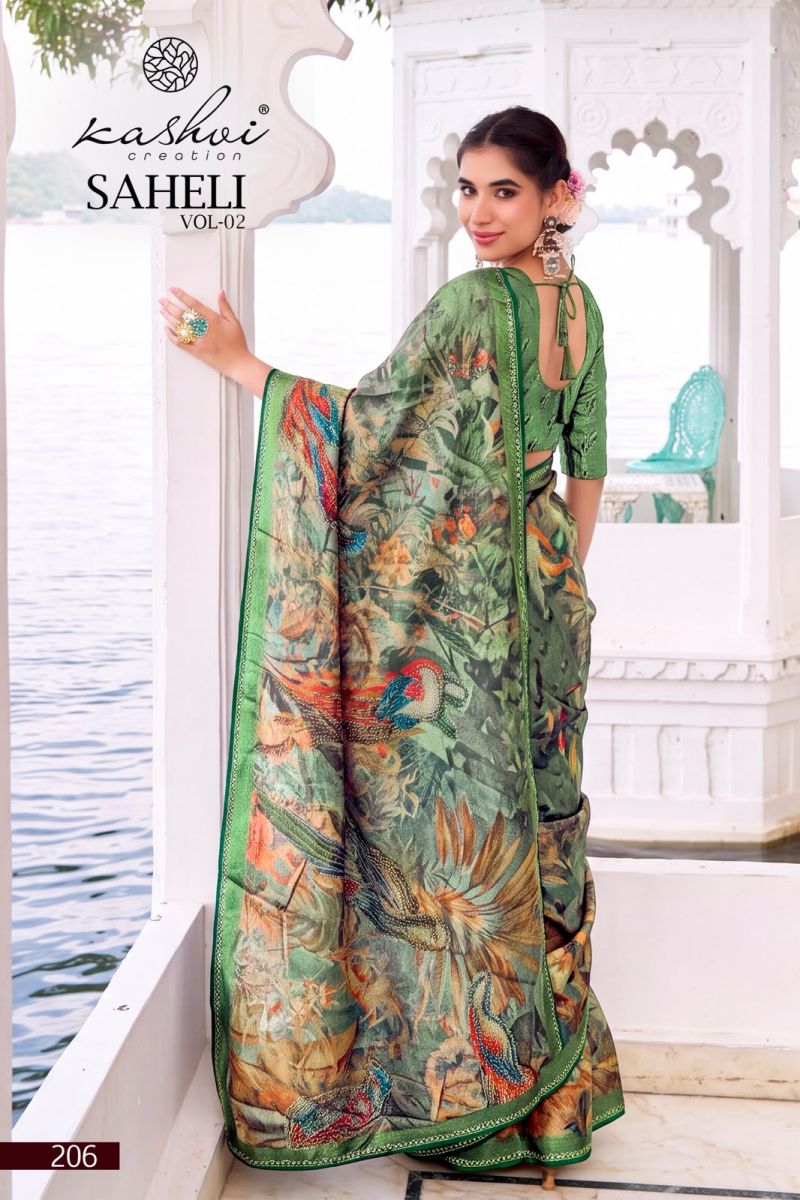 Kashvi Creation Kashvi Saheli Vol 2 Shine Silk Digital Print Saree