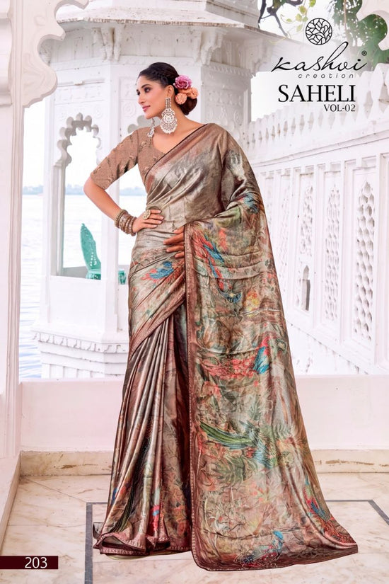 Kashvi Creation Kashvi Saheli Vol 2 Shine Silk Digital Print Saree