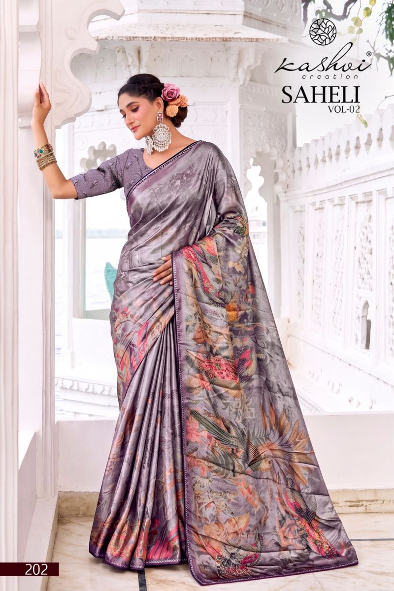 Kashvi Creation Kashvi Saheli Vol 2 Shine Silk Digital Print Saree