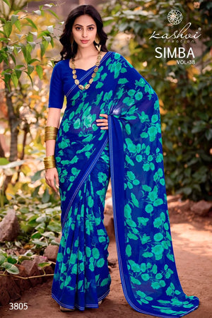 Kashvi Creation Kashvi Simba Vol 38 Georgette Printed Saree - Amrah Wholesale