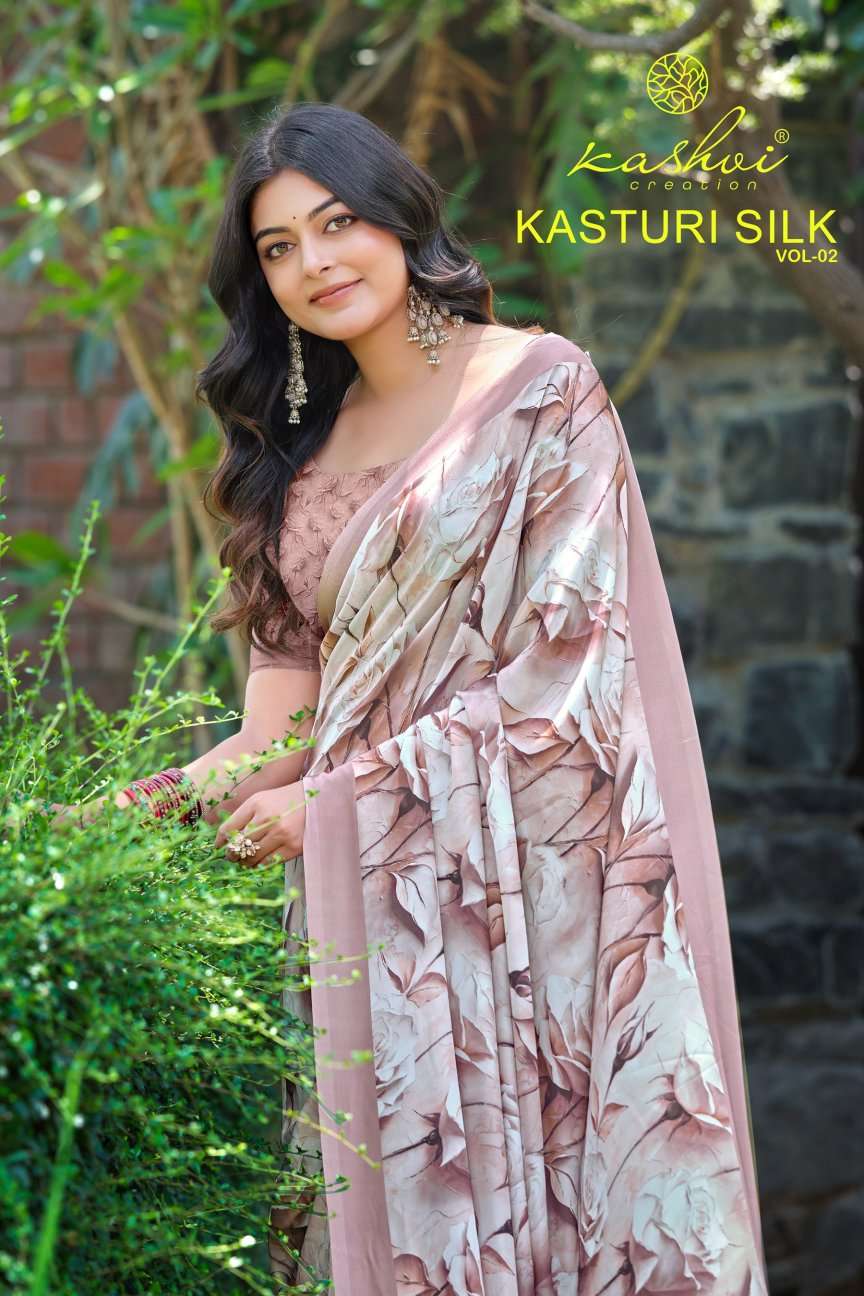 Kashvi Creation Kasturi Silk Vol 2 Digital Print Saree Wholesale