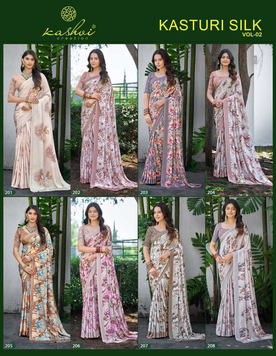 Kashvi Creation Kasturi Silk Vol 2 Digital Print Saree Wholesale