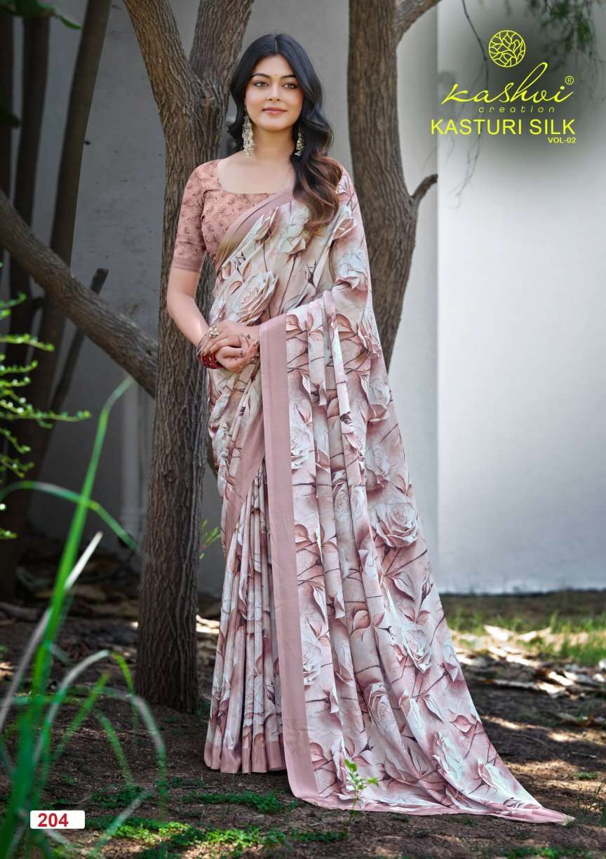 Kashvi Creation Kasturi Silk Vol 2 Digital Print Saree Wholesale