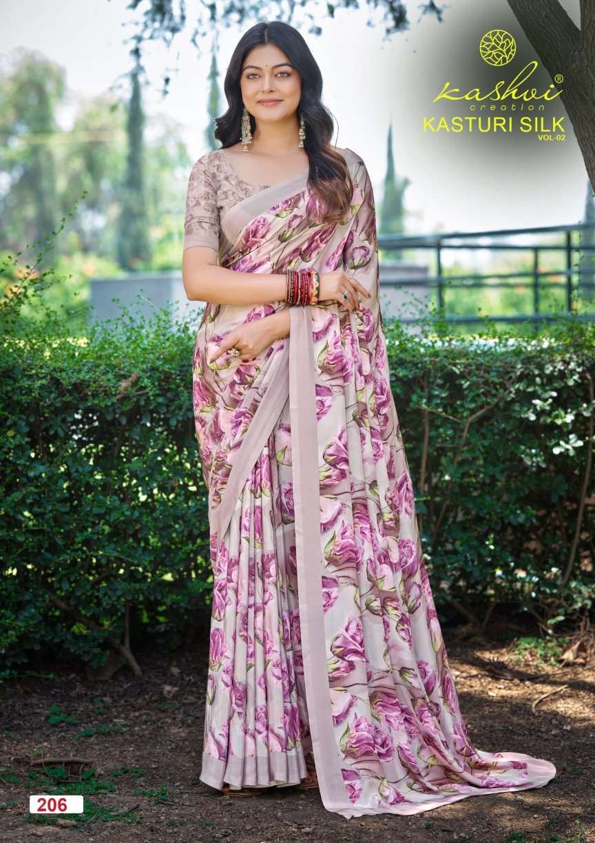 Kashvi Creation Kasturi Silk Vol 2 Digital Print Saree Wholesale