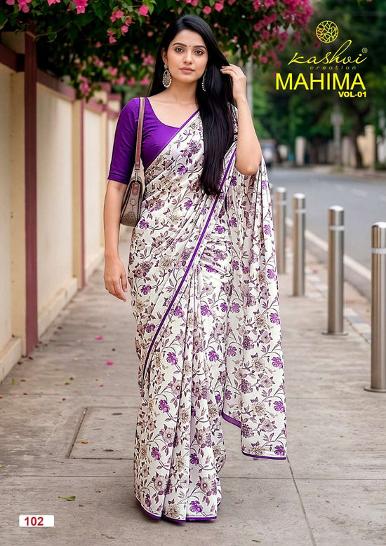 Kashvi Creation Mahima Vol 1 Major Georgette Saree - Amrah Wholesale