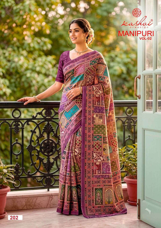 Kashvi Creation Manipuri Vol 2 Digital Print Saree - Amrah Wholesale