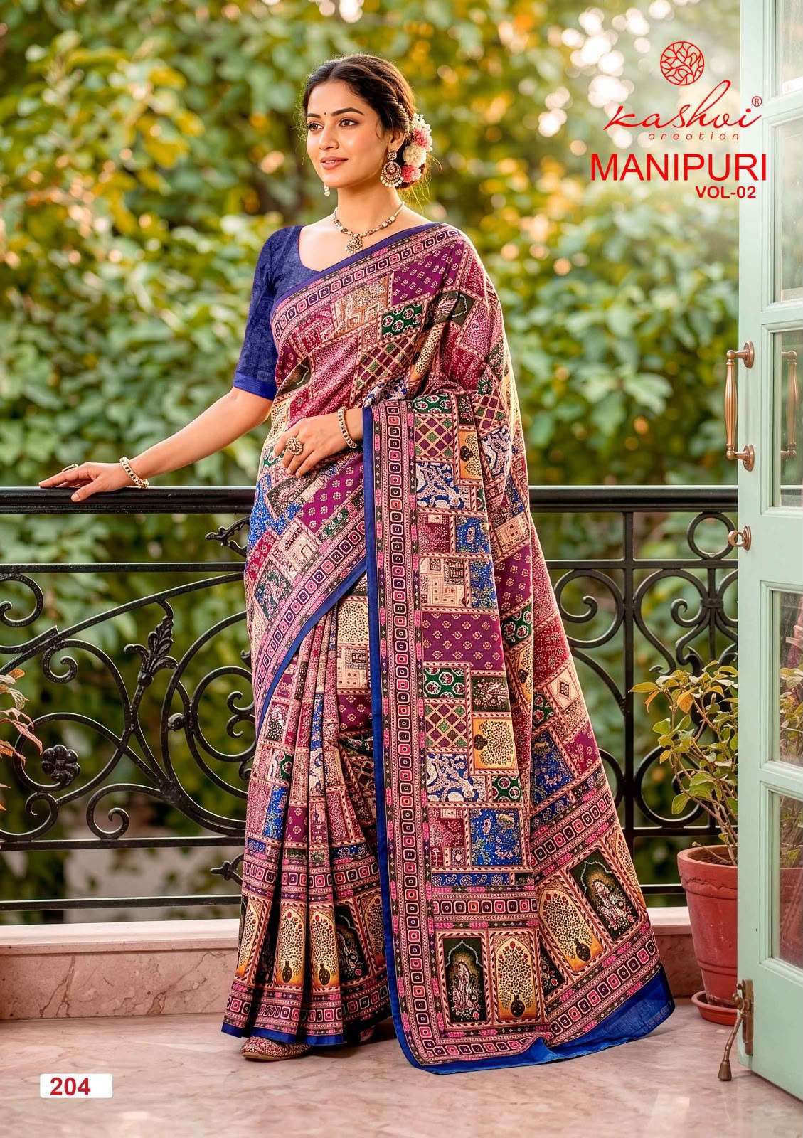 Kashvi Creation Manipuri Vol 2 Digital Print Saree - Amrah Wholesale